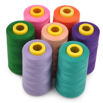 100 رشته دوخت پلی استر نمونه بدون تعداد نخ 20S-60S OEM ODM