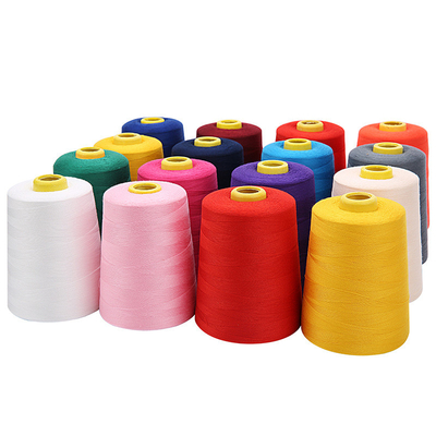 نخ خیاطی پلی استر 100 تابیده با کیفیت بالا 30s2 402 نخ خیاطی 3000y 5000y رنگارنگ