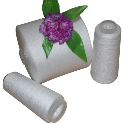 نخ سفید خام 40/2 50/2 60/2 100٪ رشته پلی استر حلقه ای برای رنگ آمیزی