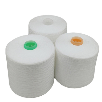 نخ سفید خام 40/2 50/2 60/2 100٪ رشته پلی استر حلقه ای برای رنگ آمیزی