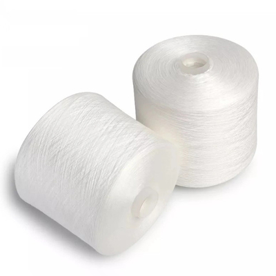 رشته 100٪ پلی استر حلقه ای اسپون نخ خام سفید 40s/2, 30s/2, 20s/2