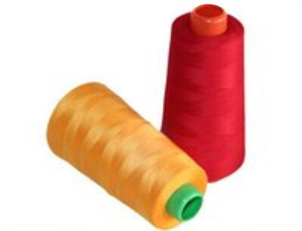 رنگ های سهام 40/2 100% رشته دوخت پلی استر 3000Yards/Cone