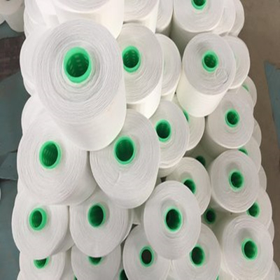 خام سفید 20s، 30s، 40s، 402 202 302 100٪ پلی استر حلقه ی رشته ای برای بافتن