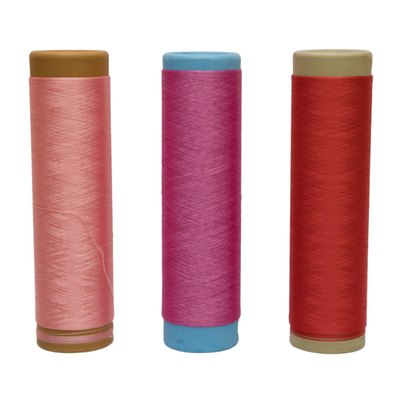 150D 300D رنگ رنگ شده 100% رشته پلی استر برای بافتن جوراب پوشاک