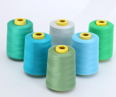 چند رنگ 40/2 100٪ چرخش موضوع دوخت پلی استر برای Overlock