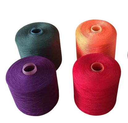 کیفیت بالا 40/2، 60/2 رنگ های رنگ شده 100٪ پلی استر حلقه ای رشته ای برای رشته دوخت