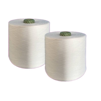 پارچه پلی استری خام سفید 40/2 Yizheng Spun برای رشته دوختن درجه AAA