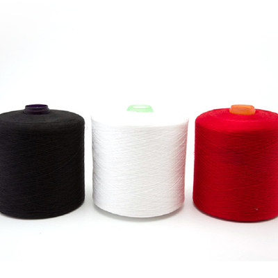 پوست خام سفید 100٪ Polyester Spun Polyester 20S 30S 40S 50S 60S برای موضوع دوخت