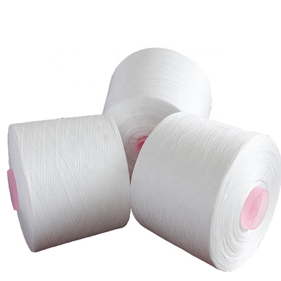 20S، 30S نخ خام سفید S Twist 100% Polyester Core Spun Yarn