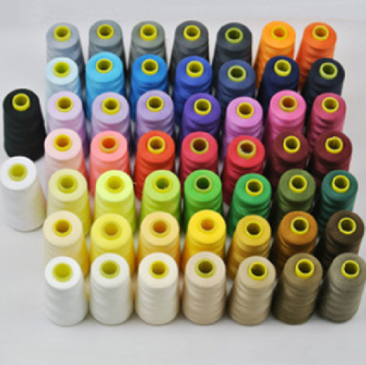 رنگ های سهام 40/2 رشته دوخت پلی استر 3000 متر / مخروط