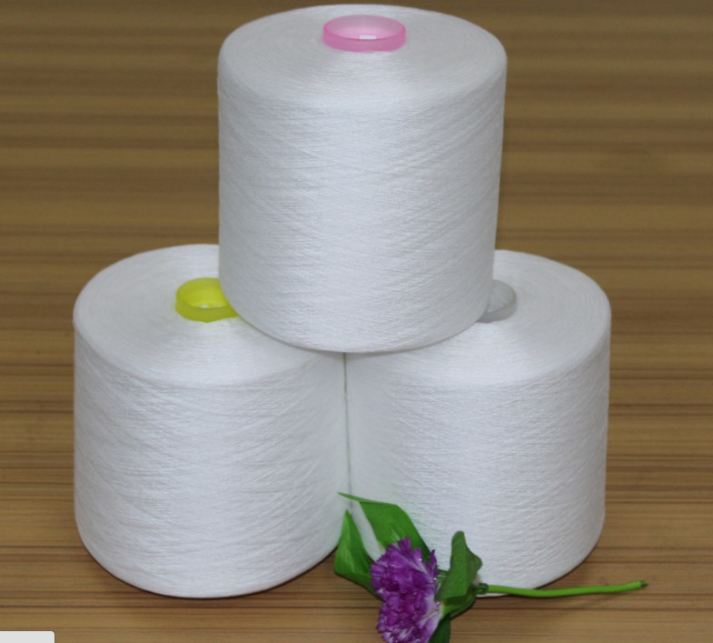پارچه پلی استری سفید خالص 50/3 اسپون برای رشته دوخت قیمت کارخانه قیمت سهام
