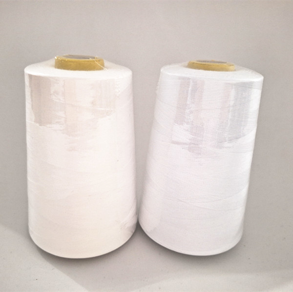 رنگ سفید 40/2 رشته دوخت پلی استر برای لباس