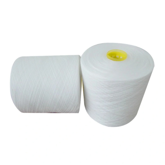نخ رینگ ریسیده شده پلی استر 100% خام سفید رنگرزی لوله ای نوع 20s/2، 40/2، 60/2